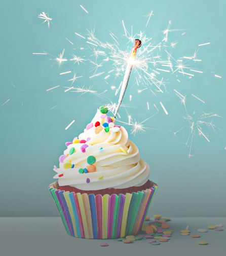Reward of The Point App's mission as sparkling as firework cupcake 