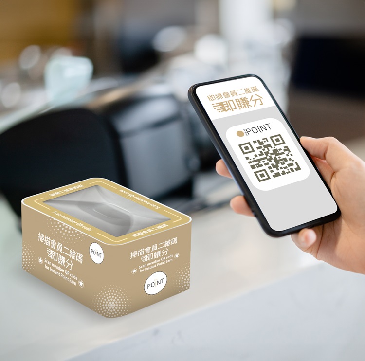 The Point launched a new service of “Instant Point Earn”. Members can simply scan member QR codes to earn points instantly after making a purchase. 